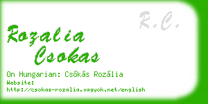rozalia csokas business card