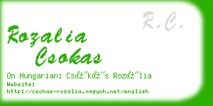 rozalia csokas business card